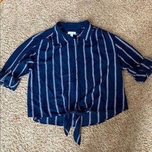 Charter Club Button up with front tie